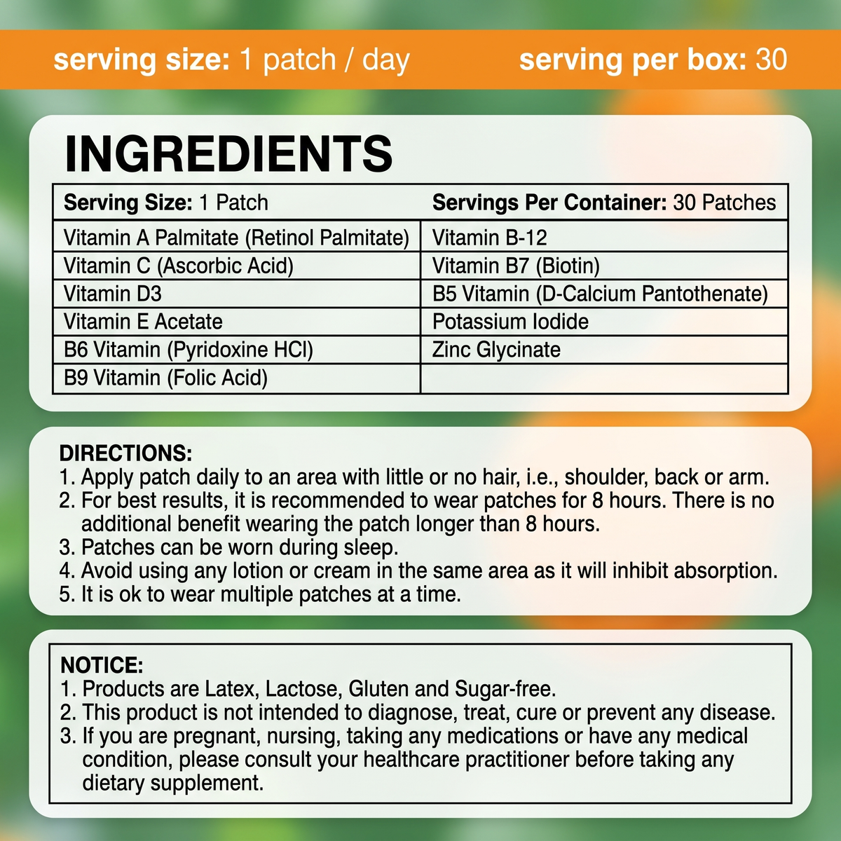 Nurtelle™ Kids Vitamin Patches
